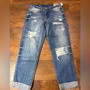 Aeropostale Distressed Light Blue Ripped boyfriend Jeans 000